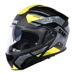Casca moto flip-up SMK Gullwing Navigator negru/gri/galben marime 4XL