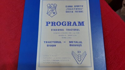 program Tractorul Bv. - Metalul Buc. foto