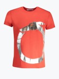 Cumpara ieftin Tricou barbati din bumbac cu logo si croiala Regular fit, TRU2MTS01, Rosu, S