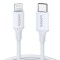 Ugreen - Data Cable US171 (10493) - for iPhone, iPad, Fast Charge, USB-C to Lightning, 3A, 480Mbps, MFI Certified, 1m - White