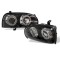 Set faruri tuning VW Golf 3 (Hatchback + Combi+Cabrio) 08.1991-04.1999 BestAutoVest partea Dreapta+Stanga, tip bec H1+H1, negru-transparent, fara mot