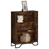 Biblioteca Gossi Stejar Fumuriu 80x31x106 cm Lemn prelucrat Rafturi Depozitare Moderne Living