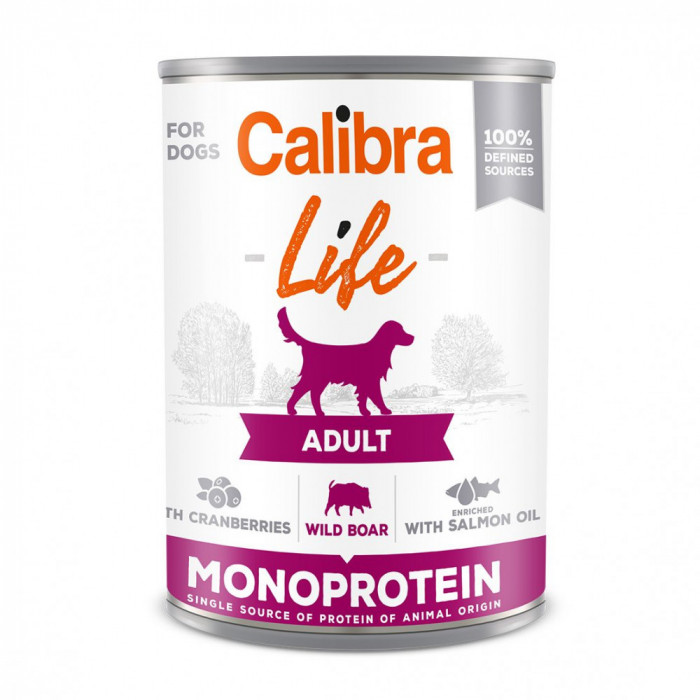 Calibra Dog Life Adult Wild Boar with Cranberries 400 g