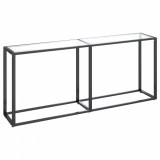 Masă consolă, transparent, 180x35x75,5 cm, sticlă securizată