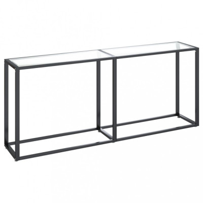 Masă consolă, transparent, 180x35x75,5 cm, sticlă securizată foto