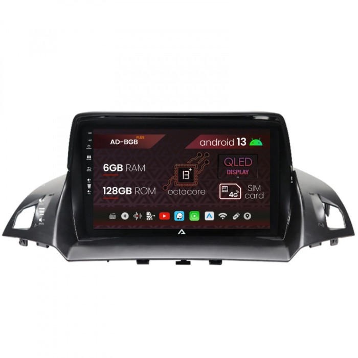 Navigatie Ford Kuga C-Max (2013-2018), Android 13, B-Octacore 6GB RAM + 128GB ROM, 9 Inch - AD-BGB9006+AD-BGRKIT114