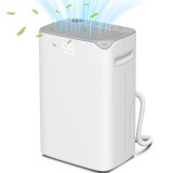 HOMCOM Deumidificator Portabil cu Rezervor de 2,5L, 2 Viteze, Temporizator și Oprire Automată, 32x23x49 cm, Alb | Aosom Romania