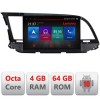 Navigatie HHyundai Elantra 2015-2018 E-581 Octa Core cu Android Radio Bluetooth Internet GPS WIFI DSP 4+64GB 4G CarStore Technology