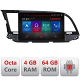 Navigatie HHyundai Elantra 2015-2018 E-581 Octa Core cu Android Radio Bluetooth Internet GPS WIFI DSP 4+64GB 4G CarStore Technology