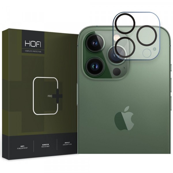 Rama protectie Camera spate HOFI PRO+ pentru Apple iPhone 14 Pro Max / 14 Pro, Sticla securizata, Neagra