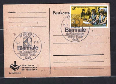 GERMANIA (DDR) 1981 - OFICIU POSTAL. CARTE POSTALA MAXIMA, Y10 foto
