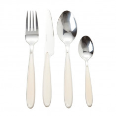 Set tacamuri 16 piese, Brandani, inox, ivoriu