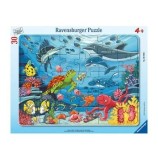 Puzzle Ravensburger tip rama - Animale marine, 30 piese