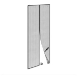 Plasa tantari pentru usa, tip perdea cu magnet, glisanta, usor de instalat, prindere cu banda inclusa, 100 x 230 cm, neagra