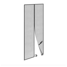 Plasa tantari pentru usa, tip perdea cu magnet, glisanta, usor de instalat, prindere cu banda inclusa, 100 x 230 cm, neagra