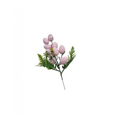 Ramura decorativa de Paste cu oua roz deschis 30 cm