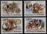 BC122, Burundi 2011, serie crucea rosie, unicef, rotary, lions