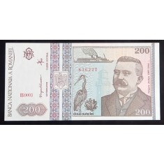 Rom&acirc;nia, 200 Lei 1992, UNC.