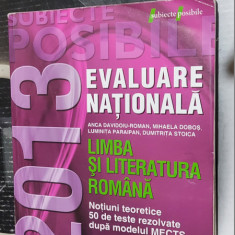 EVALUARE NATIONALA LIMBA SI LITERATURA ROMANA NOTIUNI TEORETICE 50 DE TESTE