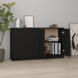 vidaXL Servante, 2 buc., negru, 60x30x70 cm, lemn compozit