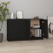 Gossi servante, 2 buc., negru, 60x30x70 cm, lemn compozit