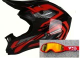 Cască Full Face Moto Cross și ATV - Enduro, Mountain Bike,+ochelari M(57-58 cm)