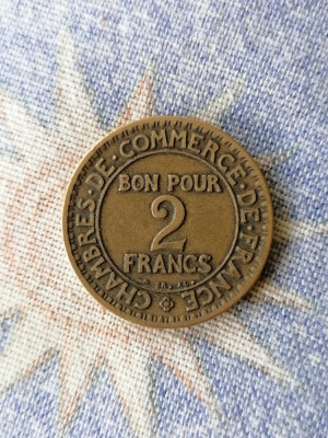 Moneda FRANTA - 2 FRANCS (franci) 1923 foto