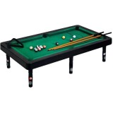 Masa Biliard Copii, Mini, 63.8cm, Plastic, Set Complet cu Tacuri si Bile, Joc Educativ, 3+