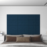 Panouri de perete 12 buc. albastru 60x30 cm catifea 2,16 m&sup2; GartenMobel Dekor, vidaXL