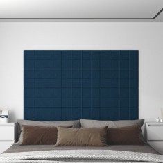 vidaXL Panouri de perete 12 buc. albastru 60x30 cm catifea 2,16 m²