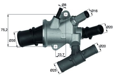 MAHLE TI 168 88 termostat,lichid racire foto