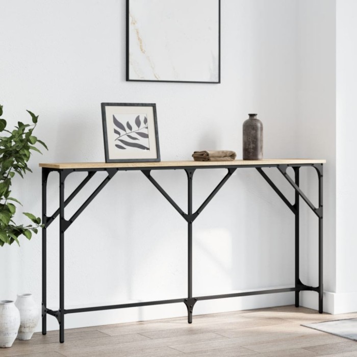 Gossi masa consola, stejar sonoma, 140x23x75 cm, lemn prelucrat