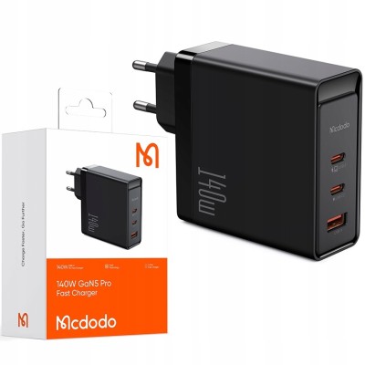 &amp;Icirc;ncărcător Rapid, Gan, Gan, Usb-C, Usb, 3 Porturi, 140W, Mcdodo foto