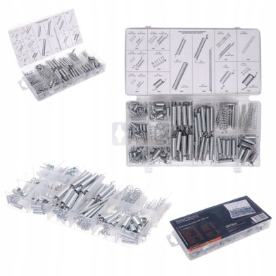 Set de 200 arcuri metalice de intindere si compresie de diferite dimensiuni foto
