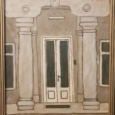 VAL GHEORGHIU-PICTOR,ARTIST IESEAN- CASA POGOR-1995- ULEI PE PLACAJ-54X44 CM