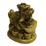 Dragon auriu pe pepita si monede chinezesti