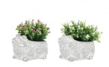 Cumpara ieftin Set 2 flori artificiale in ghiveci Froggy 14x11x14 cm