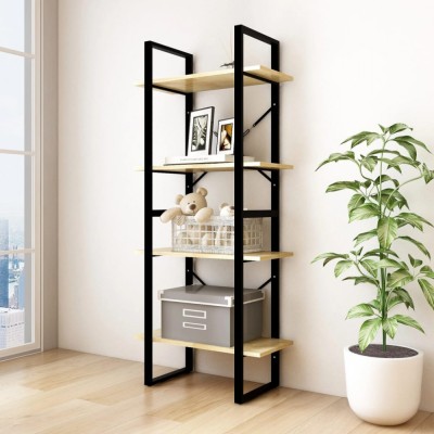 vidaXL Bibliotecă cu 4 rafturi, 60x30x140 cm, lemn masiv de pin 806442 foto