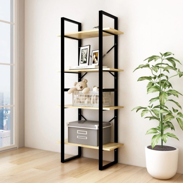 vidaXL Bibliotecă cu 4 rafturi, 60x30x140 cm, lemn masiv de pin 806442