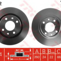 Disc frana PEUGEOT 406 (8B) (1995 - 2005) TRW DF2782