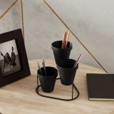 Cumpara ieftin Jardiniera suport metalic decorativ GED-014 Negru 19x20x19 cm