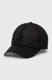 Barbour șapcă de baseball din bumbac culoarea negru, neted