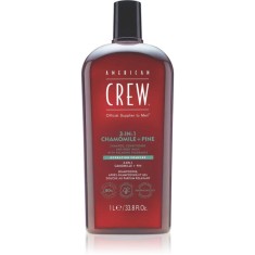 American Crew 3 in 1 Chamimile + Pine șampon, balsam și gel de duș 3 &icirc;n 1 pentru barbati 1000 ml