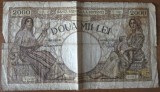 2000 lei 1944, octombrie, filigran Traian, Rom&acirc;nia