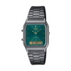Ceas Casio Vintage Edgy AQ-230EGG-3AEF Unisex, Inox, Hibrid, 39mm, Quartz, Verde/Auriu