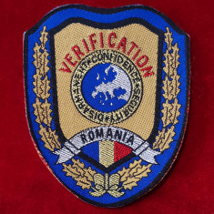 Emblema misiune dezarmare, România Verification, Patch ecuson armata