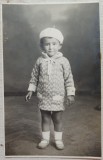 Copil cu boneta// foto tip CP, Julietta Bucuresti 1927