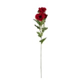 Floare decorativa artificiala, Anemona, Rosu, 64 cm, ATU-087973, Oem
