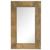 Oglindă, lemn masiv de mango, 50 x 80 cm, vidaXL