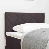 VidaXL Tăblie cu design &icirc;n blocuri de diamant, maro &icirc;nchis, de 80 cm, din țesătură.